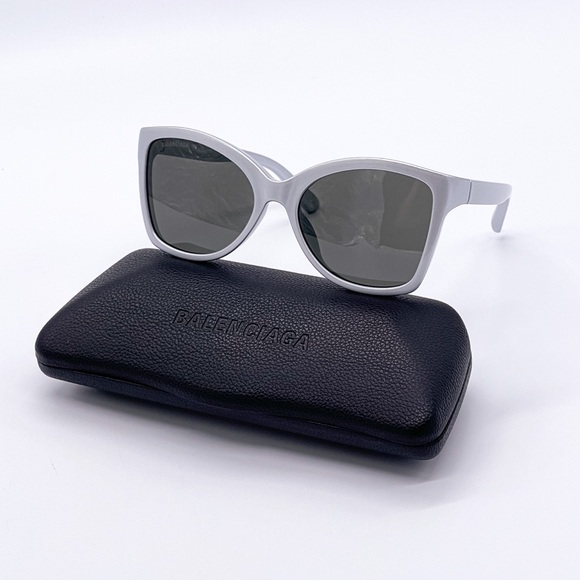 NEW BALENCIAGA BB0150S 003 WOMEN’S SUNGLASSES BB0150S SILVER - Picture 2 of 14